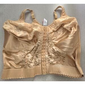 Comfort Choice Beige Easy Enhancer Wireless Longline Posture Bra 44G